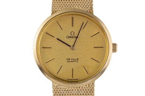 omega watch de ville gold|omega de ville quartz price.